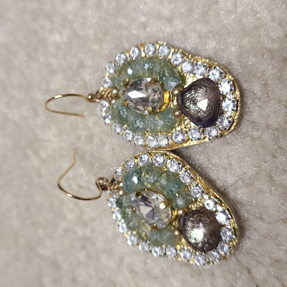 Gold plated + semi-precious stones